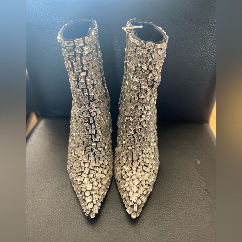 Zara Crystal Heeled Ankle Boots - Special Edition - Picture 2 of 9